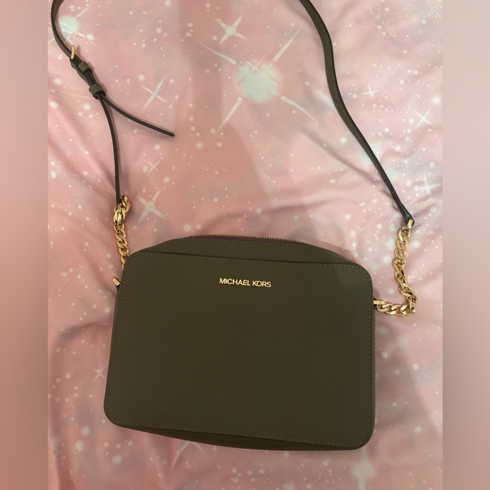 Michael Kors Dark Green Crossbody Bag